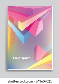 Brochure Cover. Abstract geometry color concept. Vector.