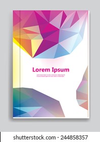 Brochure Cover. Abstract geometry color concept. Vector.