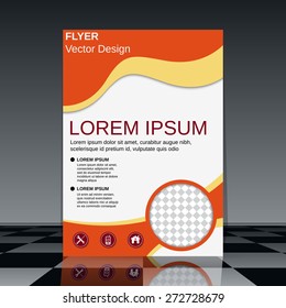 Brochure cover abstract vector design. Business flyer, banner, poster template.