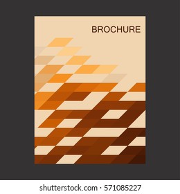 Brochure. Cover of the booklet. Leaflet design template-style mosaics. Vector illustration.