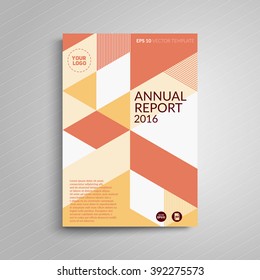 Brochure cover design. A4 format vector template.