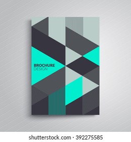 Brochure cover design. A4 format vector template.
