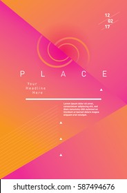 Brochure cover design with abstract background design in vertical format. Poster design
