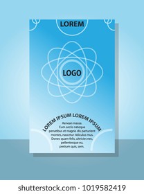 Brochure cover design. Abstract roll up. Modern poster magazine layout template. Fancy vector front page. Brochure template design. DNA. Beautiful structure of the spiral molecule. Science concept