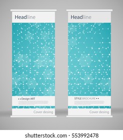 Brochure cover design. Abstract roll up. Modern poster magazine layout template. Fancy vector front page. Brochure template design. DNA. Beautiful structure of the spiral molecule. Science concept