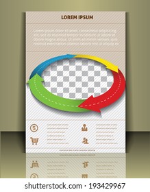  brochure cover design with arrows. EPS 10