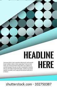 Brochure cover design with the background of the circles. Stock vector.