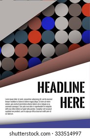 Brochure cover design with  background of the circles. Stock vector.