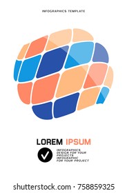Brochure cover with design elements.