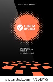 Brochure cover with design elements