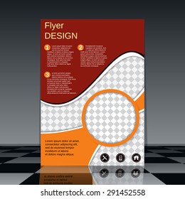 Brochure cover design. Flyer, booklet, banner, poster, placard vector template.