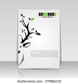 Brochure cover design. Flyer, poster, booklet template. Vector illustration