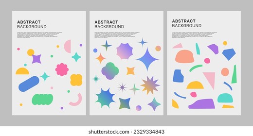 Brochure cover design with geometric pattern.