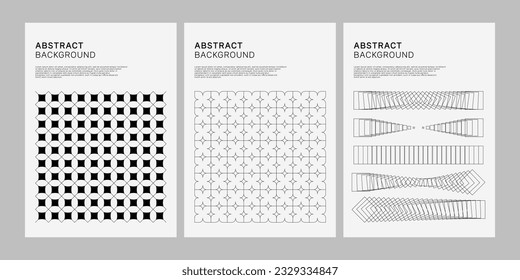 Brochure cover design with geometric pattern.