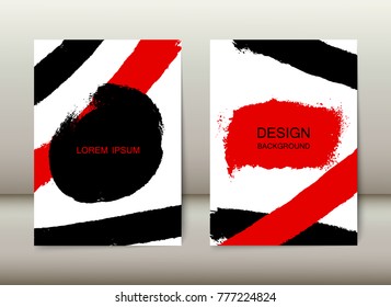 Brochure cover design in grungy style.Vector grunge flyer,poster,banner template.