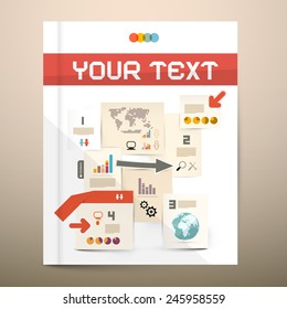Brochure Cover Design - Infographics Vector Layout - Template Publication