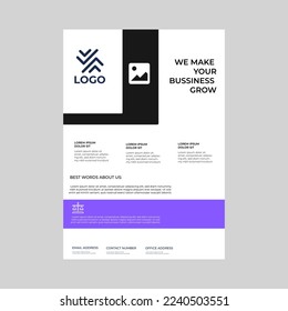 Brochure cover design layout for business stock illustration