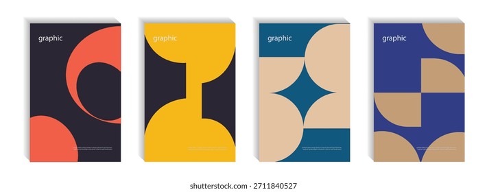 Conjunto de diseño de portada de folleto para negocios y construcción. Diseño de folleto mínimo y Plantilla de póster de folletos de negocios de informes modernos. Vector de cubierta A4 EPS-10