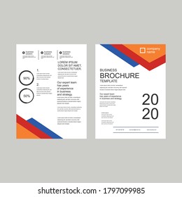 brochure cover design layout space for photo background, vector illustration template in A4 size. flyer pamphlet 