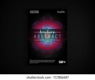 Brochure cover design postcard isolated. 2d futuristic background. Poster, flyer, poster, business card and other your projects. Vector Illustration