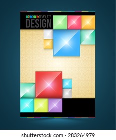 Brochure cover design rectangles Templates. Abstract Flyer Modern Backgrounds.  for publishing, print and presentation.
