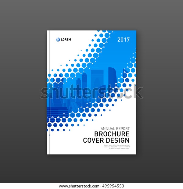 Brochure Cover Design Template Construction Technology Stock Vector ...