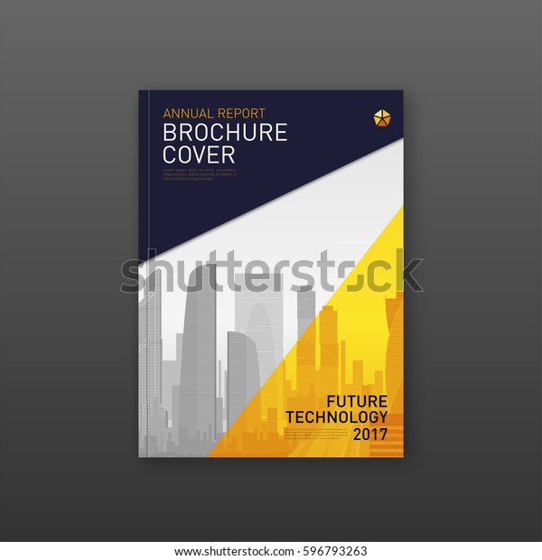 Brochure Cover Design Template Construction Investment Stock Vector ...