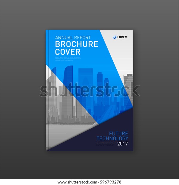 Brochure Cover Design Template Construction Real Stock Vector (royalty 