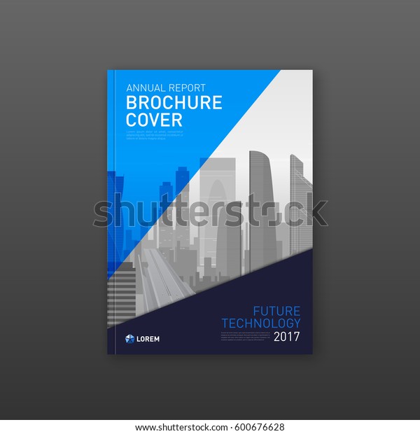 Brochure Cover Design Template Construction Finance Stock Vector ...