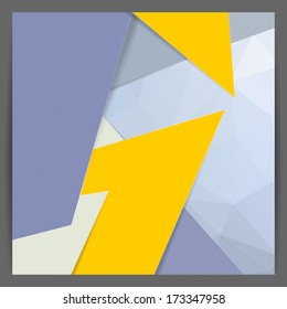 Brochure cover design template with modern polygonal background