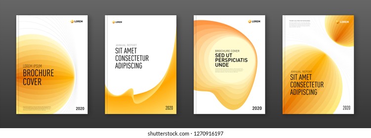 Brochure cover design templates set for business. Good for annual report, magazine cover, poster, company profile cover