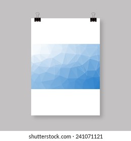 Brochure Cover or Flyer Design Abstract polygonal background,vector 