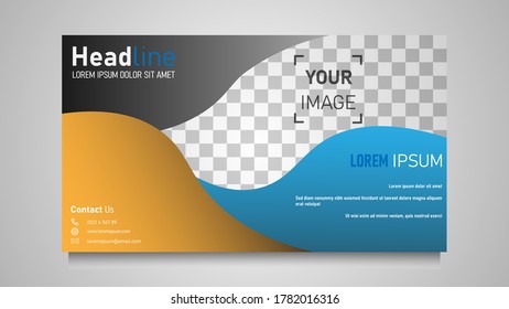 brochure cover, flyer design, postcard with simple design