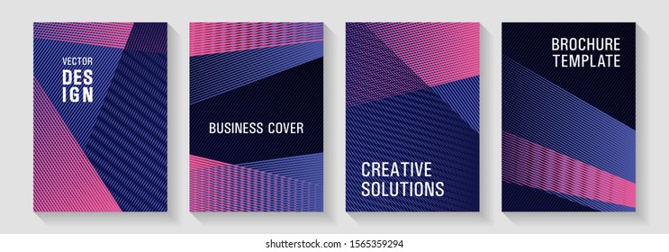 Brochure cover layouts vector geometrics. Bauhaus minimal placard backgrounds. Minimalistic certificate backdrops. Advertising commercial magazines. School notebook cover templates set.