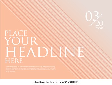 Brochure cover with line background design/ Presentation slide template