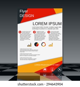 Brochure cover, magazine, business report, poster, flyer, booklet, placard, banner vector abstract design template
