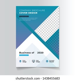 brochure cover page design template multipurpose business usable with services