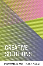Brochure cover page layout geometric vector design. Minimalistic certificate backdrop. Futuristic publication paper. Cover with logo identity space. Trendy stationery folder background.