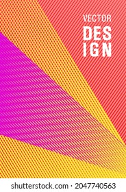 Brochure cover page layout geometric vector design. Rectangle leaflet box card. Laconic rectangle cover template. Vibrant gradient book backdrop. Banner backdrop simple print idea.