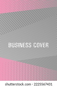 Brochure cover page layout geometric vector design. Contemporary paper cover design. Advertising publication backdrop. Stylish magazine vibrant leaflet. Triangle element layers modern pattern.