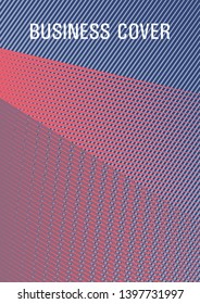 Brochure cover page layout halftone vector design. Dynamic technological wallpaper. Poster linear minimalistic Eps10 vector. Contemporary paper cover design. Modern gradient folder mockup.