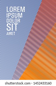 Brochure cover page layout halftone vector design. Trendy stationery folder background. Modern gradient folder mockup. Advertising commercial magazine. Marketing brochure cover design.