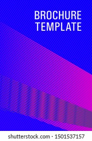 Brochure cover page layout halftone vector design. Creative leaflet backdrop. Triangle element layers modern pattern. Fashionable branding cover design. Futuristic publication paper.
