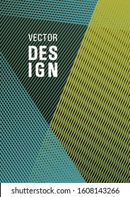 Brochure cover page layout halftone vector design. Stationery notebook cover design. Creative leaflet backdrop. Trendy stationery folder background. Laconic corporate style.