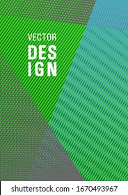 Diseño de portada de folleto diseño de medio tono de vector diseño. Fondo de revista de moda. Diseño de portada para portátiles de diseño estacional. El elemento triangular capas un patrón moderno. Concepto tecnológico avanzado.