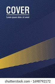 Brochure cover page layout halftone vector design. Minimal presentation backdrop. School notebook cover template. Bauhaus minimal placard background. Magic notebook framework.