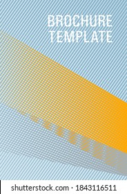 Brochure cover page layout halftone vector design. Scientific journal concept. Contemporary paper cover design. Marketing catalog creative mockup. Futuristic journal mockup.
