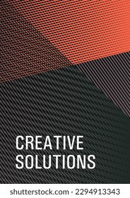 Diseño de portada de folleto de diseño de portada de medio tono de diseño vectorial. Mezcla de fondo digital de la combinación de volantes. Documento de publicación futurista. Geometría futura de la cubierta dinámica. Broma futurista de revista.