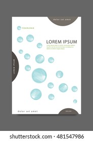Brochure cover page template layout design, annual report, booklet magazine, flyer, leaflet in A4 for business. Vector illustration
