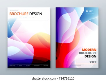 Brochure Cover set. Template for brochure, banner, plackard, poster, report, catalog, magazine, flyer etc. Modern liquid or fluid abstract background.